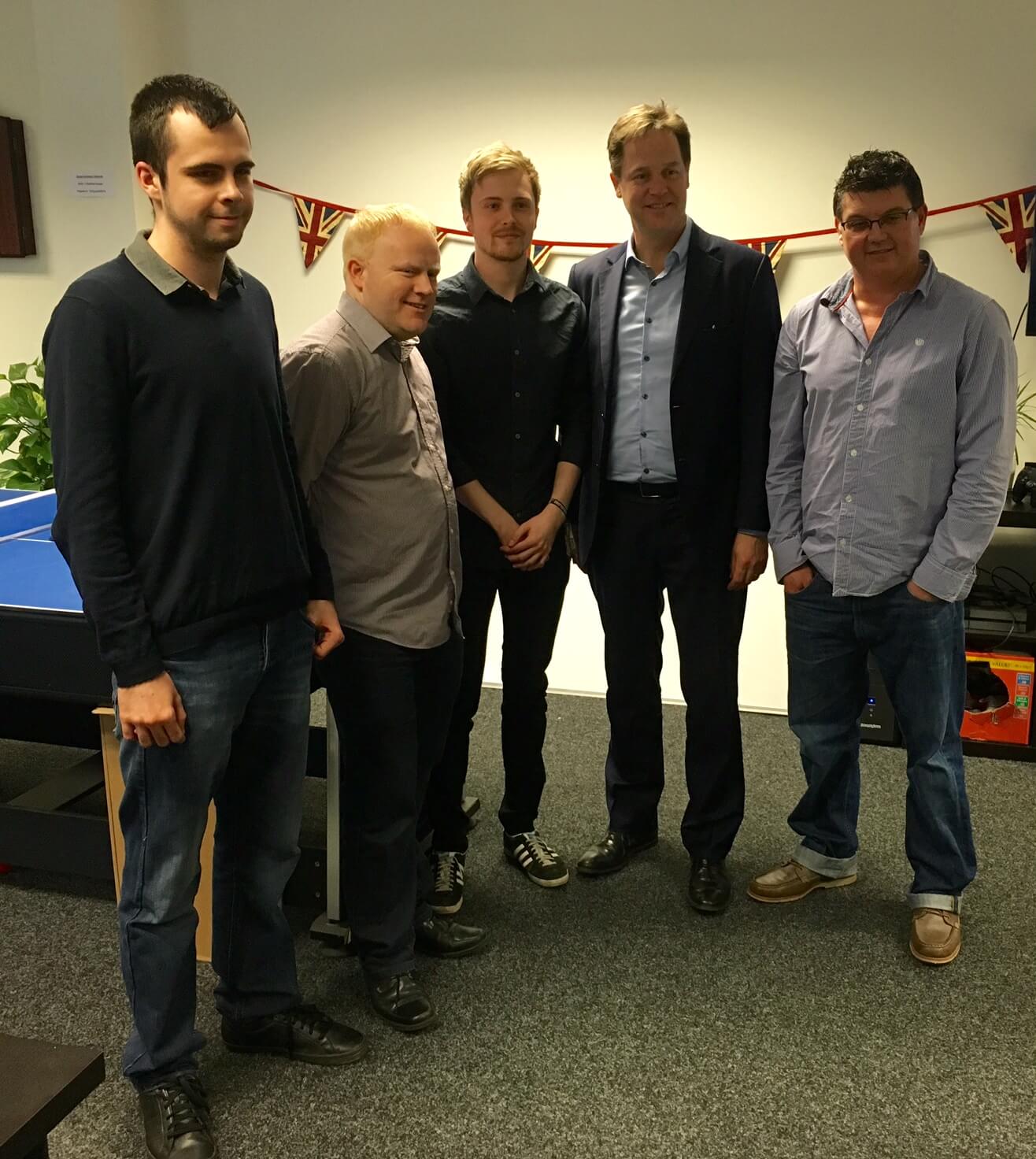Nick Clegg visiting Tribepad